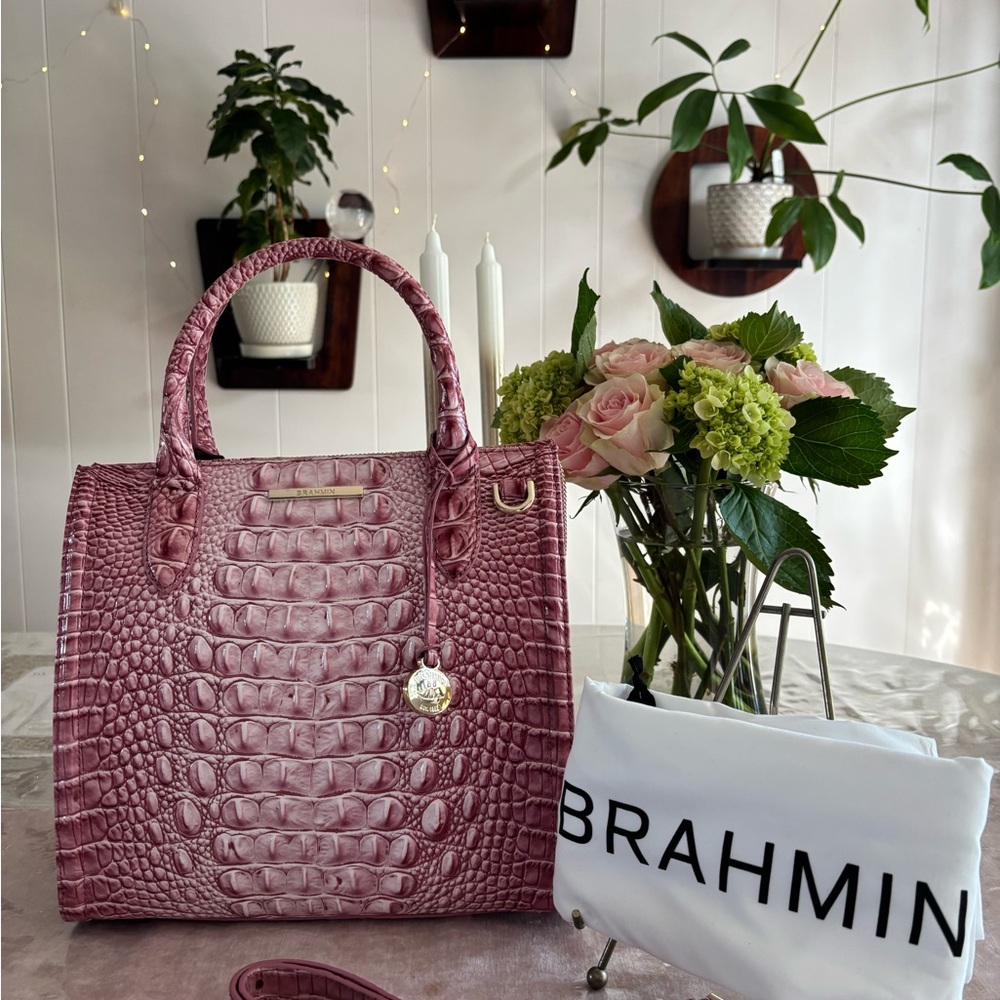 Brahmin Small Caroline Believe Ombré Melbourne Genuine Leather - Picture 11 of 14